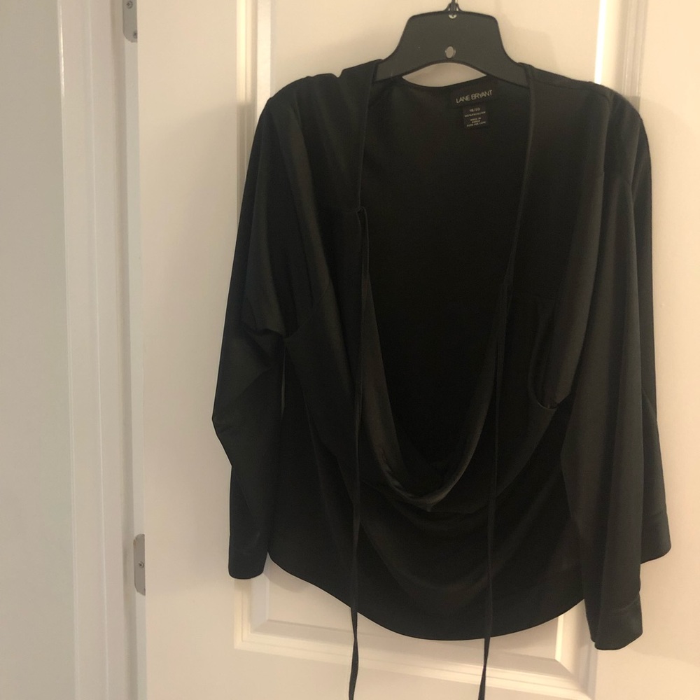 Cute black, droopy neck blouse
